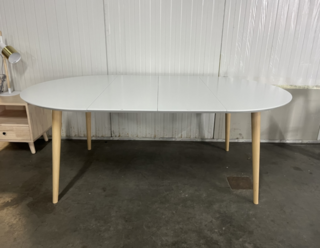 Eettafel Uitschuifbaar Rond – 120/200, Kave Home, Oqui, Wit